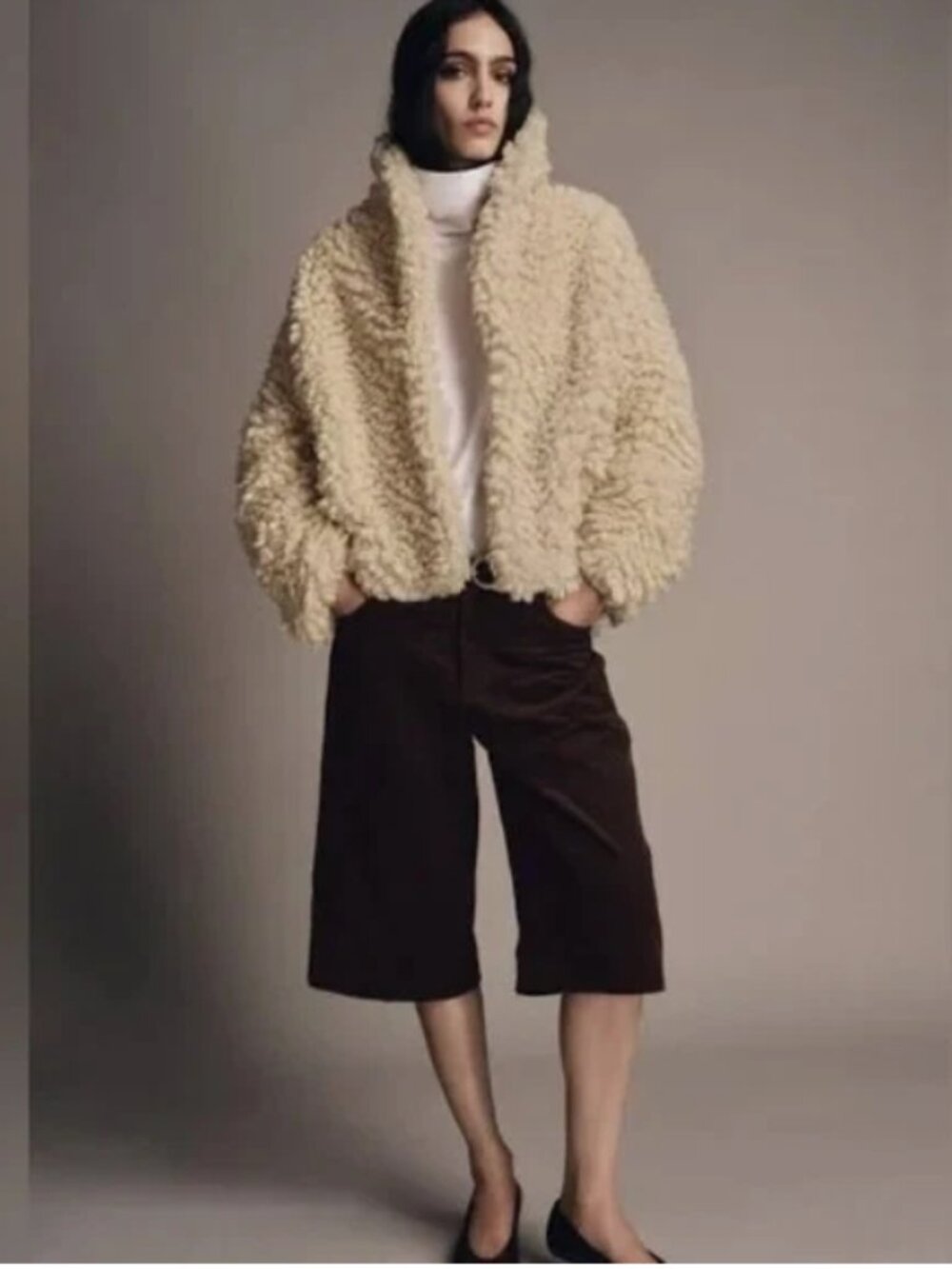 NWT ZARA ZW COLLECTION FLEECE JACKET S, M 3548